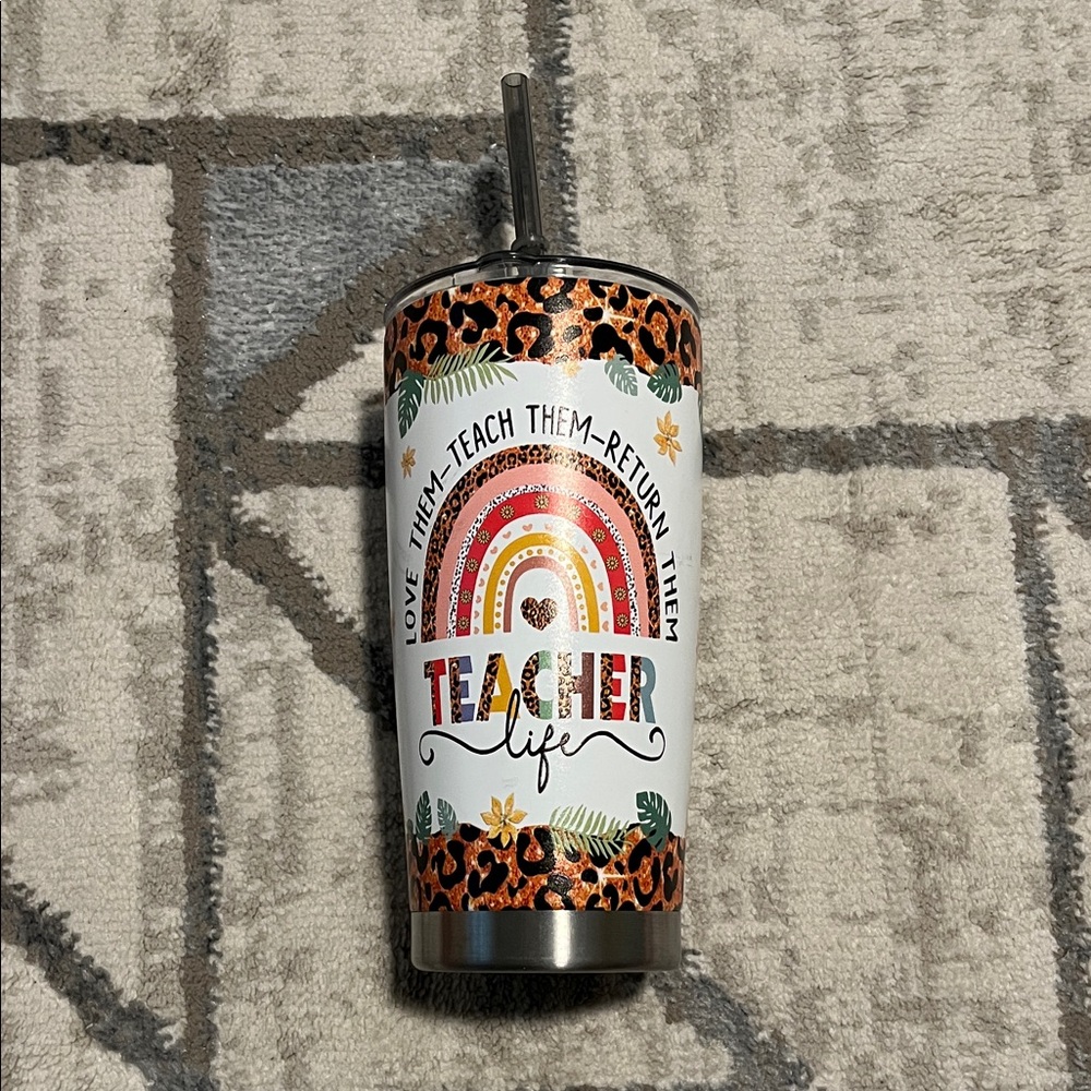 Colorful Teacher Life Tumbler